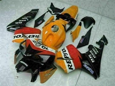 Custom 2005-2006 Honda CBR600RR Motorcycle Fairings - Orange White Red Black Repsol UK