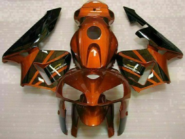 Custom 2005-2006 Honda CBR600RR Motorcycle Fairing Kits - Orange Black UK