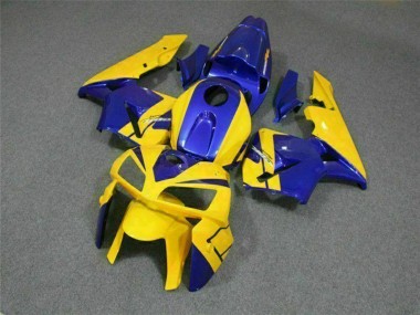 Custom 2005-2006 Honda CBR600RR Motorcycle Fairings - Yellow Blue UK
