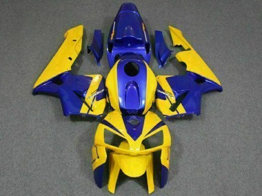 Custom 2005-2006 Honda CBR600RR Motorcycle Fairings - Yellow Blue UK