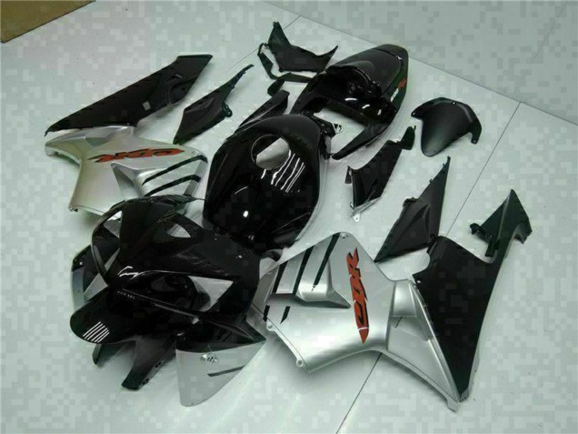 2005-2006 Honda CBR600RR Motorcycle Fairings - Glossy Black Silver UK