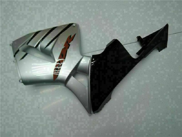 2005-2006 Honda CBR600RR Motorcycle Fairings - Glossy Black Silver UK