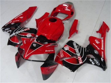 Custom 2005-2006 Honda CBR600RR Motorcycle Fairings Kit - Red Black UK