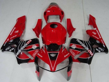 Custom 2005-2006 Honda CBR600RR Motorcycle Fairings Kit - Red Black UK