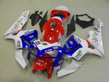 Custom 2005-2006 Honda CBR600RR Motorcycle Fairings - White Red Blue Madif UK