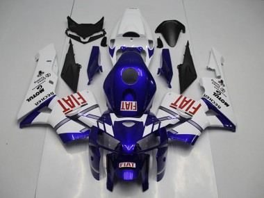 Custom 2005-2006 Honda CBR600RR Motorcycle Fairings - White Blue Red Fiat UK