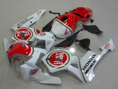 Custom 2005-2006 Honda CBR600RR Motorcycle Fairings - White Red Lucky Strike UK