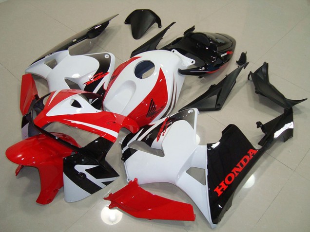 2005-2006 Honda CBR600RR Motorcycle Fairing - White Red Black UK
