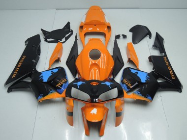 Custom 2005-2006 Honda CBR600RR Motorcycle Fairings - Orange Blue Black UK