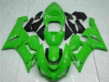 Custom 2005-2006 Kawasaki ZX6R Motorcycle Fairing - Green UK