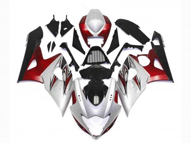 Custom 2005-2006 Suzuki GSXR 1000 Motorcycle Fairing Kits - Silver Red Black UK