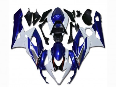 Custom 2005-2006 Suzuki GSXR 1000 Motorcycle Fairing - White Blue UK