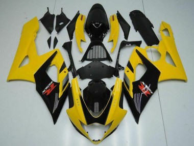 Custom 2005-2006 Suzuki GSXR 1000 Motorcycle Fairings - Yellow Glossy Black Red UK