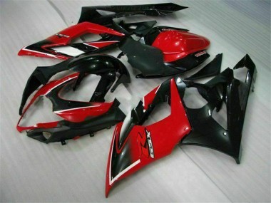 Custom 2005-2006 Suzuki GSXR 1000 Motorcycle Fairings - Red Glossy Black Matte Black UK