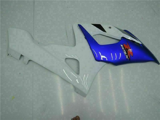 2005-2006 Suzuki GSXR 1000 Motorcycle Fairing - White Blue Glossy Black UK