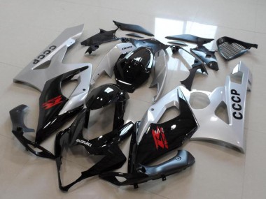 Custom 2005-2006 Suzuki GSXR 1000 Motorcycle Fairing Kits - Silver Black Red UK