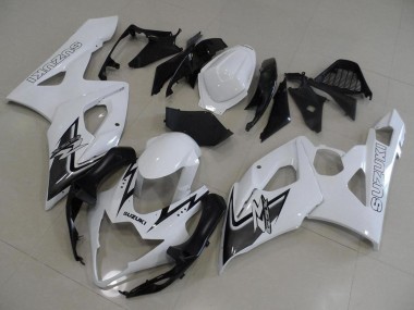 Custom 2005-2006 Suzuki GSXR 1000 Motorcycle Fairing - White Black UK