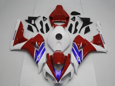 Custom 2006-2007 Honda CBR1000RR Motorcycle Fairing - White Red Blue UK