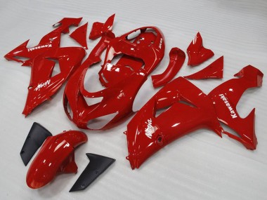 Custom 2006-2007 Kawasaki ZX10R Motorcycle Fairings - Red White UK