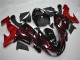 2006-2007 Kawasaki ZX10R Motorcycle Fairing - Glossy Black Red Flame UK