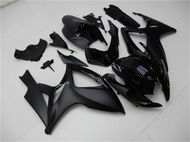 Custom 2006-2007 Suzuki GSXR 600/750 Motorcycle Fairings - Matte Black Glossy Black UK