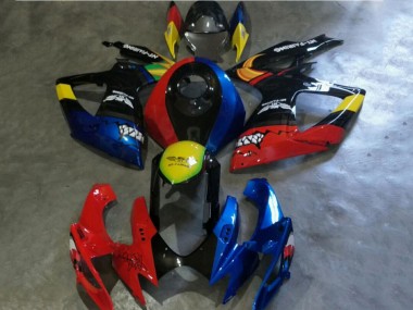 Custom 2006-2007 Suzuki GSXR 600/750 Motorcycle Fairings - Red Blue Yellow UK