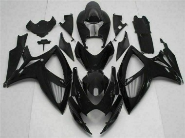 Custom 2006-2007 Suzuki GSXR 600/750 Motorcycle Fairing Kits - Glossy Black UK