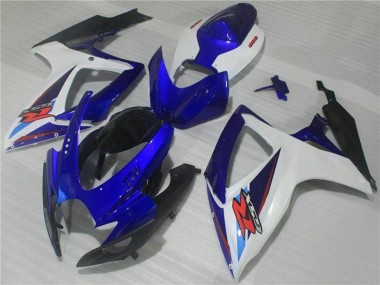 Custom 2006-2007 Suzuki GSXR 600/750 Motorcycle Fairings - White Blue Black Red UK