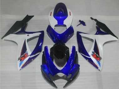 Custom 2006-2007 Suzuki GSXR 600/750 Motorcycle Fairings - White Blue Black Red UK