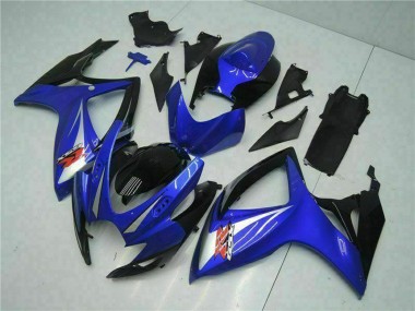 Custom 2006-2007 Suzuki GSXR 600/750 Motorcycle Fairings - Blue White Glossy Black Red UK