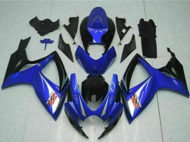 Custom 2006-2007 Suzuki GSXR 600/750 Motorcycle Fairings - Blue White Glossy Black Red UK