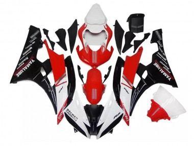 Custom 2006-2007 Yamaha YZF R6 Motorcycle Fairings - White Red Black UK