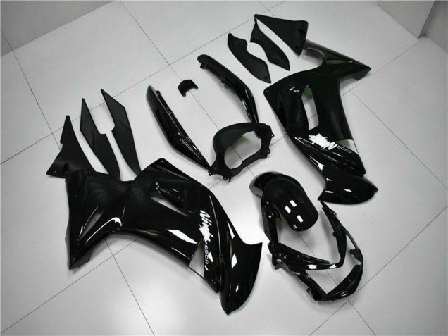 2006-2008 Kawasaki EX650 Motorcycle Fairings - Glossy Black White UK