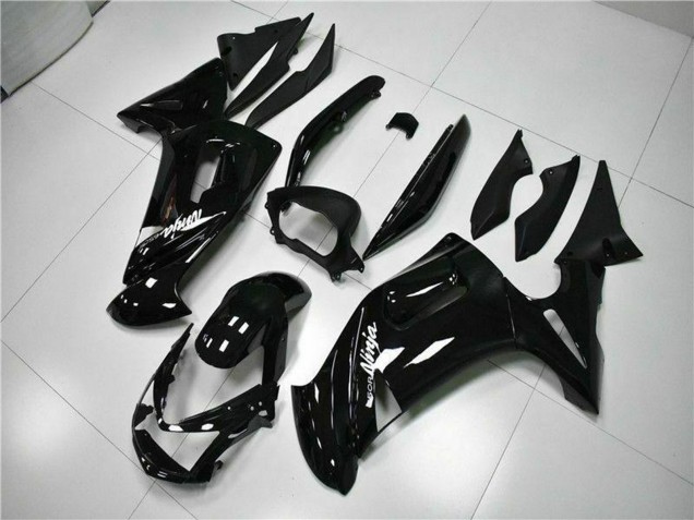 2006-2008 Kawasaki EX650 Motorcycle Fairings - Glossy Black White UK