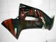 2006-2008 Kawasaki EX650 Motorcycle Fairings - Glossy Black Red Flame UK