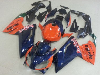 Custom 2006-2011 Aprilia RS125 Motorcycle Fairings - Orange Dark Blue UK