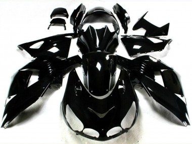 Custom 2006-2011 Kawasaki ZX14R ZZR1400 Motorcycle Fairings - Glossy Black UK
