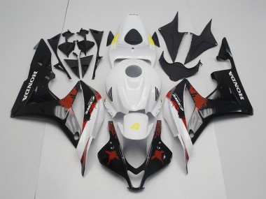 Custom 2007-2008 Honda CBR600RR Motorcycle Fairings - White Red Yellow Glossy Black Limited Edition UK