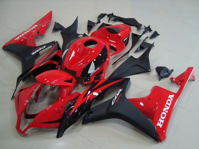 2007-2008 Honda CBR600RR Motorcycle Fairings - Red Matte Black OEM Style UK