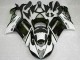 2007-2008 Kawasaki ZX6R Motorcycle Fairings - Black White UK