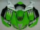 2007-2008 Kawasaki ZX6R Motorcycle Fairings - Green White Ninja UK