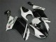 2007-2008 Kawasaki ZX6R Motorcycle Fairings - Black White Elf UK