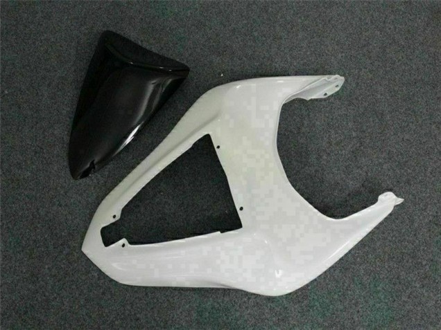 2007-2008 Kawasaki ZX6R Motorcycle Fairings - Black White Elf UK