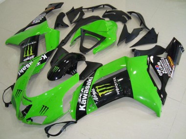 Custom 2007-2008 Kawasaki ZX6R Motorcycle Fairings - Monster Green UK