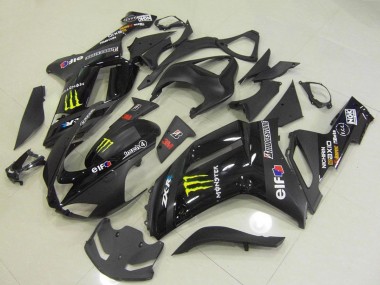 Custom 2007-2008 Kawasaki ZX6R Motorcycle Fairings - Black Monster UK