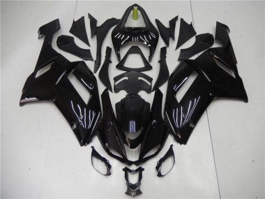 Custom 2007-2008 Kawasaki ZX6R Abs Motorcycle Fairing - Glossy Black UK