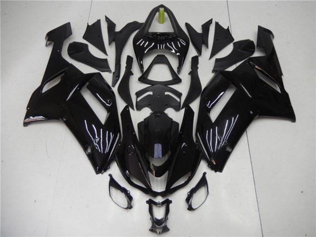 2007-2008 Kawasaki ZX6R Abs Motorcycle Fairing - Glossy Black UK
