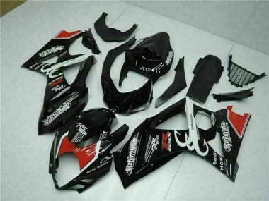 Custom 2007-2008 Suzuki GSXR 1000 Motorcycle Fairings - Glossy Black Red White UK