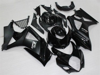 Custom 2007-2008 Suzuki GSXR 1000 Motorcycle Fairings - Glossy Black Matte Black White UK