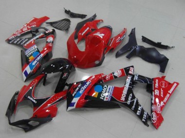 Custom 2007-2008 Suzuki GSXR 1000 Motorcycle Fairings - Red Black Blue White JOMO UK